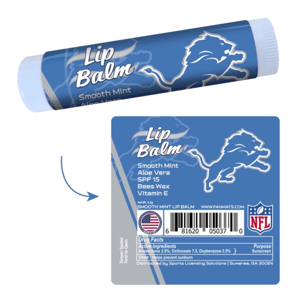 Detroit Lions Smooth Mint SPF 15 Lip Balm