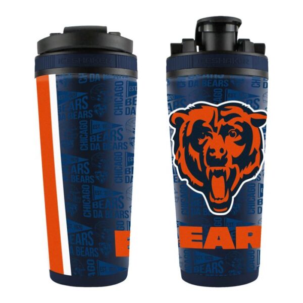 Chicago Bears 26oz. 4D Stainless Steel Ice Shaker Bottle