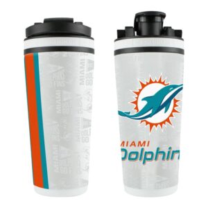 WinCraft Miami Dolphins 26oz. 4D Stainless Steel Ice Shaker Bottle