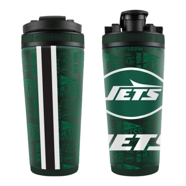 WinCraft New York Jets 26oz. 4D Stainless Steel Ice Shaker Bottle