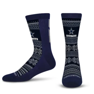 Dallas Cowboys Team Ugly Holiday Crew Socks, Men's