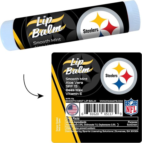 Pittsburgh Steelers Smooth Mint SPF 15 Lip Balm