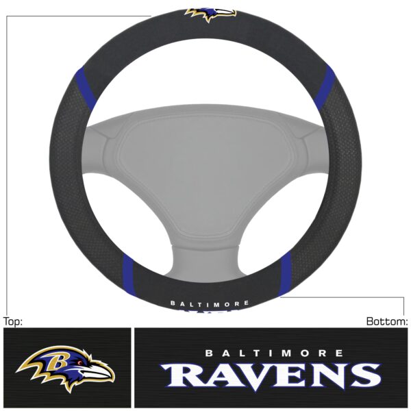 Baltimore Ravens Embroidered Steering Wheel Cover