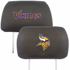 Vikings head rest seat cover