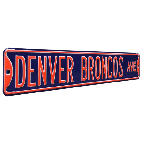 Denver Broncos Avenue Street Sign