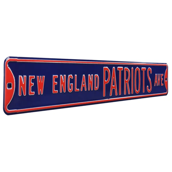 New England Patriots Avenue Street Sign